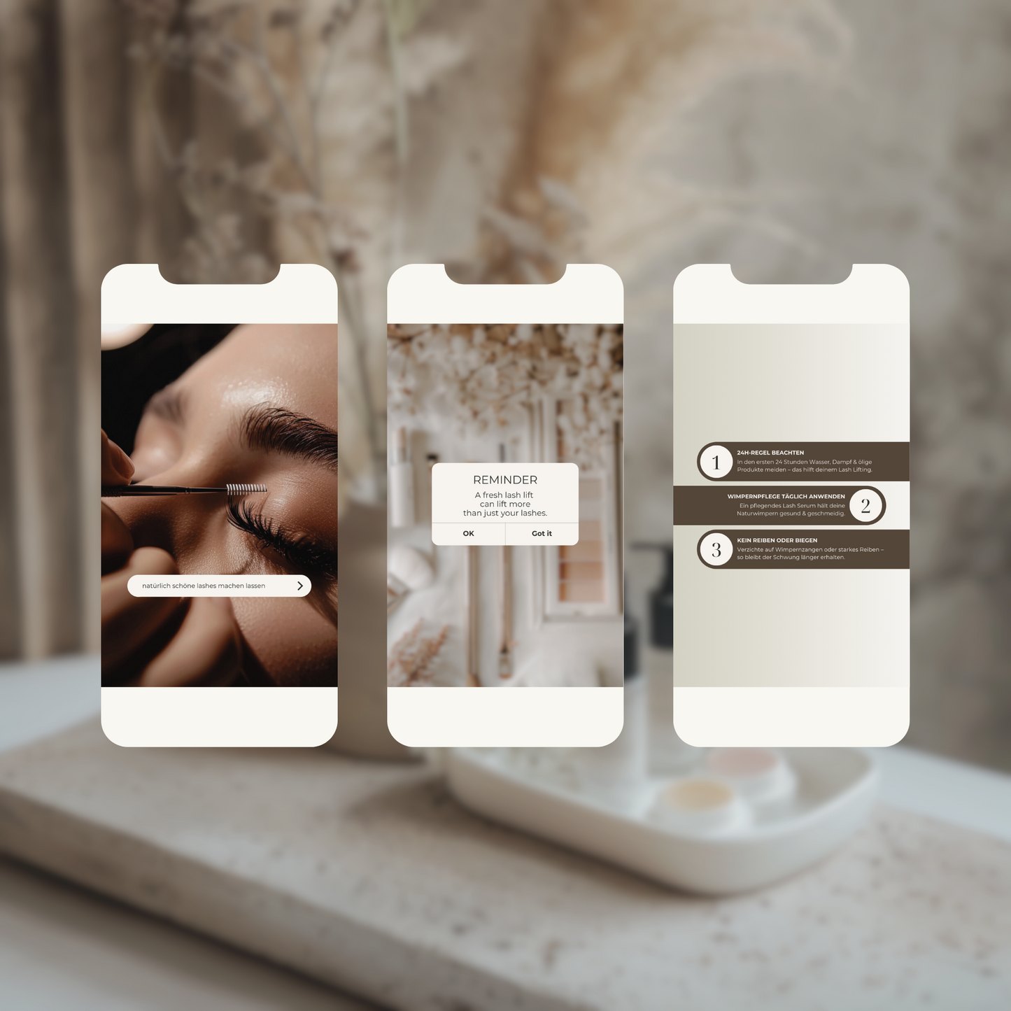 Instagram Branding für Lash Lift & Beauty Studios