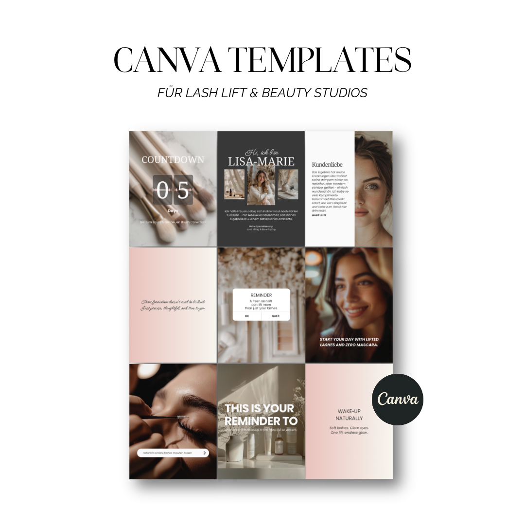 Instagram Branding für Lash Lift & Beauty Studios